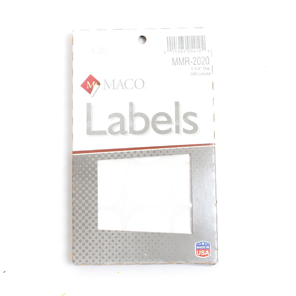 Maco, Round, 1-1/4", Label